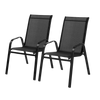 SET OF 2 PCS STEEL KD CHAIR BLACK 54 x 70 x 92 CM