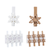 SET OF 8 CHRISTMAS DECORATIONS WITH CLIPS MIX DESIGNS 3 x 3 CM