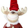 CHRISTMAS FIGURINE - REINDEER SITTING BOY / GIRL WITH HANGING LEGS 60CM LED