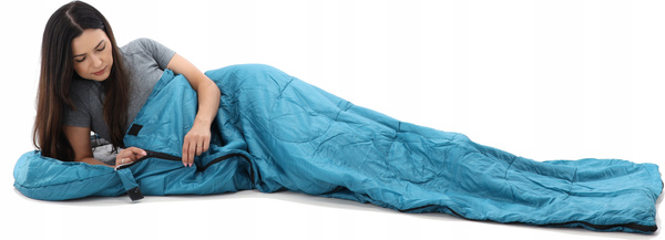 ŚPIWÓR TURYSTYCZNY 220 x 75 CM CIEMNY NIEBIESKI *9370