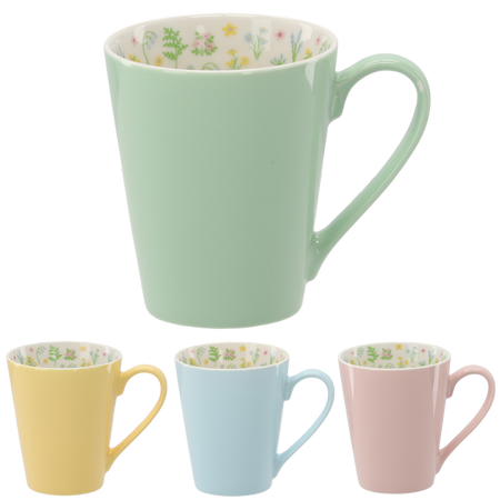 PORCELÁNOVÝ HRNEK 380ML MIX BARVY balení=12ks *6057