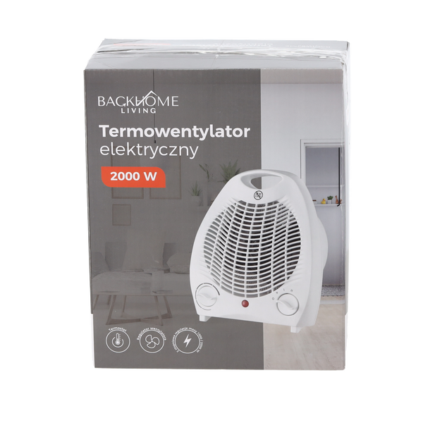 VENTILATOR ELECTRIC PENTRU ÎNCĂLZIRE / RĂȘCHILĂ CU SIGURANȚĂ ALBĂ 2000W 