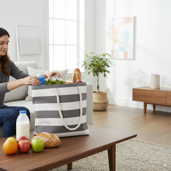 BEACH BAG STRIPES MIX COLORS