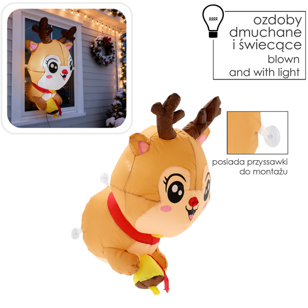 VÁNOČNÍ SANĚ NA OKNO LED 90 CM *8723