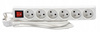 EXTENSION CORD POWER STRIP WITH SWITCH 6 SOCKETS 3 M WHITE