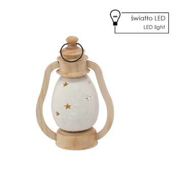 FIGURKA BOŽONÁR. - CERAMICKÝ LAMPIÓN 14,2 X 9 X 20 CM LED balenie=2ks *1315