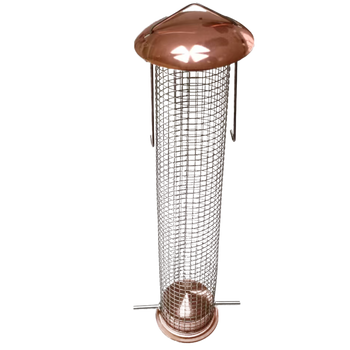 BIRD FEEDER FOR SEEDS - COPPER 9 X 39 CM
