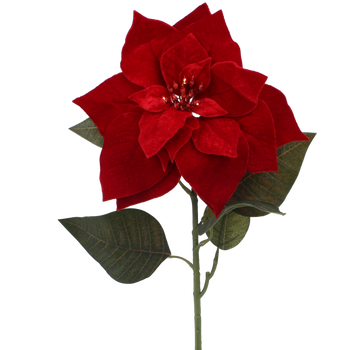 ARTIFICIAL BRANCH - POINSETTIA 80 CM RED