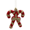 SET OF 4 CHRISTMAS TREE ORNAMENTS - CANDY CANE 7.5 X 6.5 CM pack=12 sets