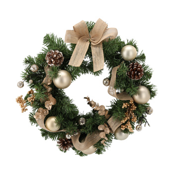 CHRISTMAS WREATH LED 40 CM GOLD