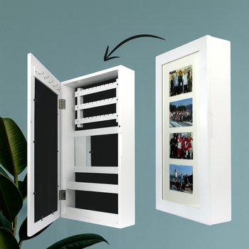 SZAFKA WISZĄCA ŚCIENNA NA BIŻUTERIĘ 31 x 9,5 x 56 cm *1240