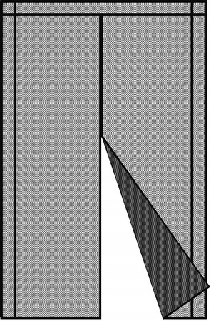 Magnetická clona proti hmyzu na dveře 80/90/100 x 210/220 cm bílá *7747