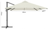 PARASOL DE GRĂDINĂ "ROMA" 3 x 3 M BEJ CU HUSĂ *5408