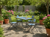 ZESTAW MEBLI OGRODOWYCH METALOWYCH MOZAIKA "OKEANOS" STÓŁ + 4 KRZESŁA