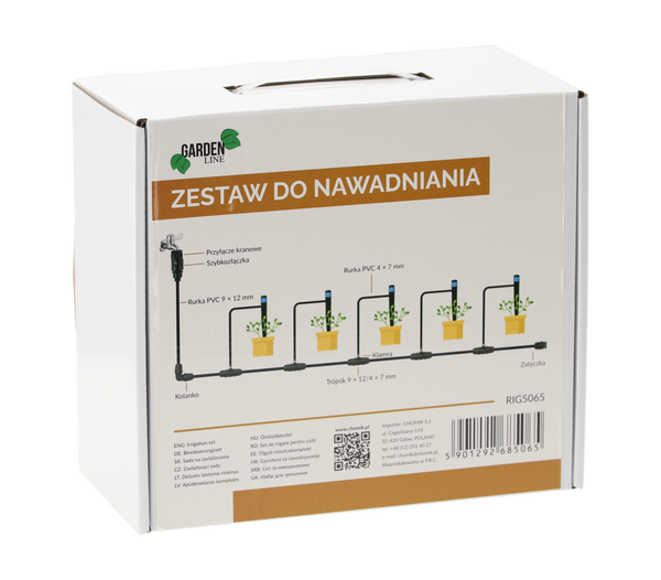 ZESTAW DO NAWADNIANIA KROPELKOWEGO Z 15SZT. ZRASZACZAMI