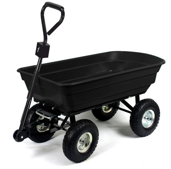 WÓZEK OGRODOWY DWUFUNKCYJNY CZARNY*0078