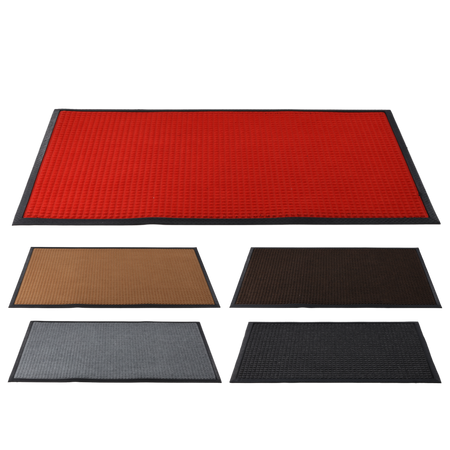 RECTANGULAR RUBBER + PP DOORMAT 80X120 MIX COLORS