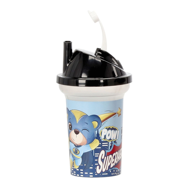 TEDDY CUP WITH STRAW 300ML DISP=12PCS