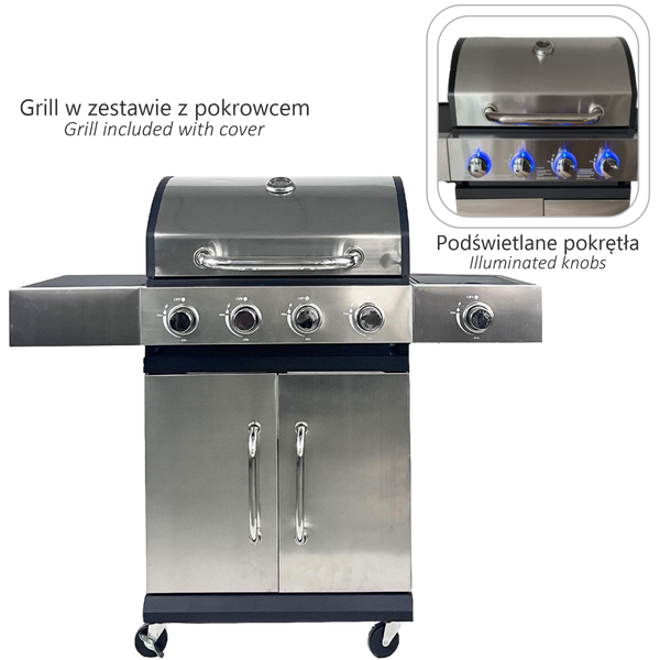 GRILL GAZOWY 4+1 Z REDUKTOREM 13 kW