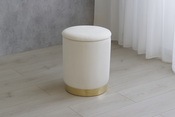 PUFA ROTUNDĂ 28 X 42 CM CREMĂ *4248