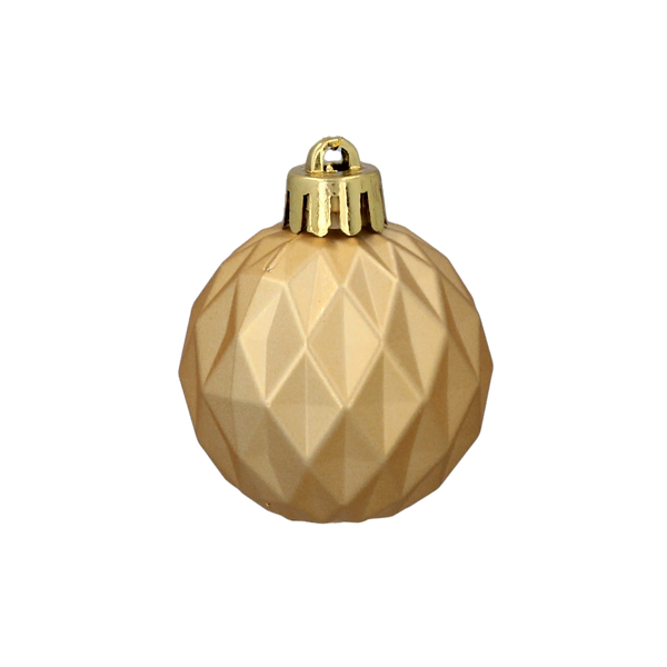 SET OF 16 BAUBLES 4 CM RED/GOLD/SILVER