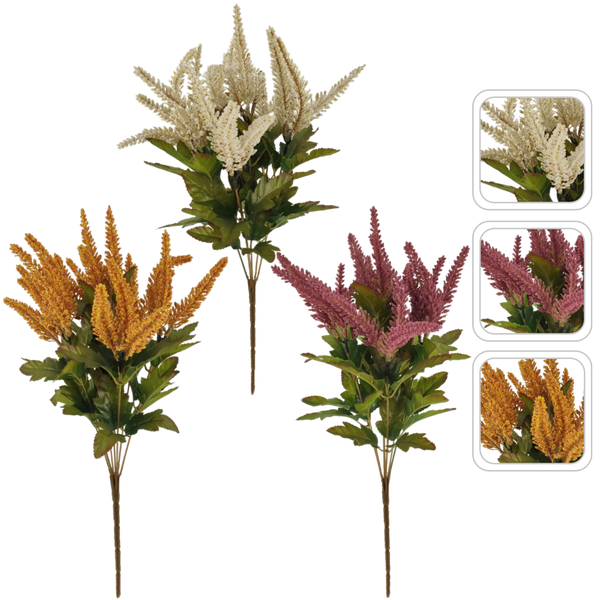 RAMURA ARTIFICIALĂ - BUCLE DE HEATH 44 CM MIX DE CULORI ambalaj=48 buc *2874