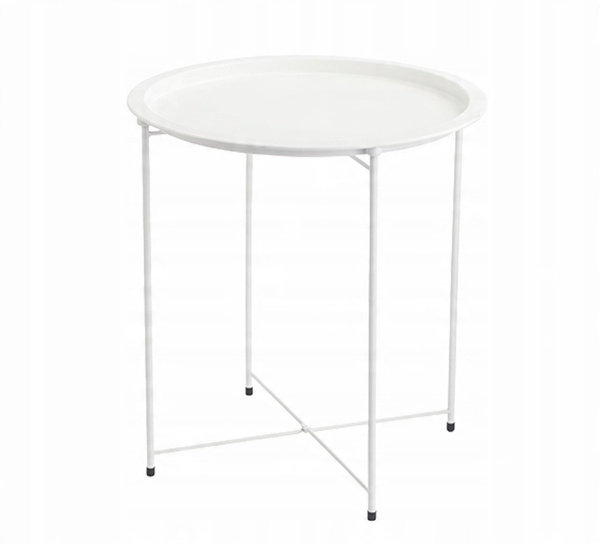 STOLIK KAWOWY OKRĄGŁY 47 x 47 x 50,5 CM BIAŁY *1074