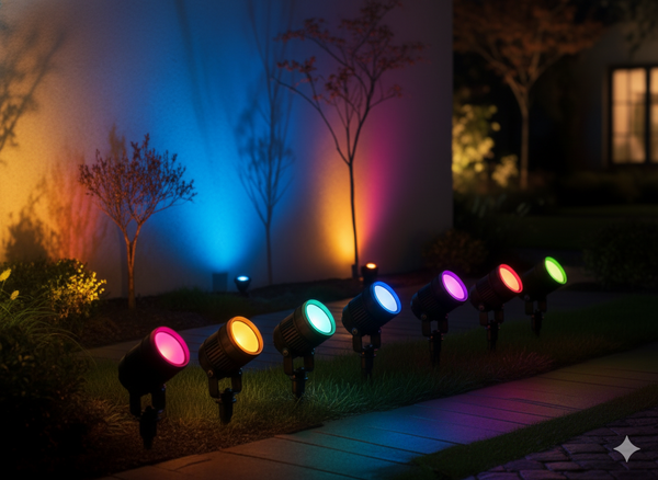 REFLEKTORY OGRODOWE SMART LED 6L MULTIKOLOR, DŁ. 3 + 10 M WEWN/ZEWN *9315
