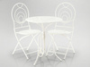 METAL GARDEN FURNITURE SET "LINDA" TABLE + 2 CHAIRS *8237