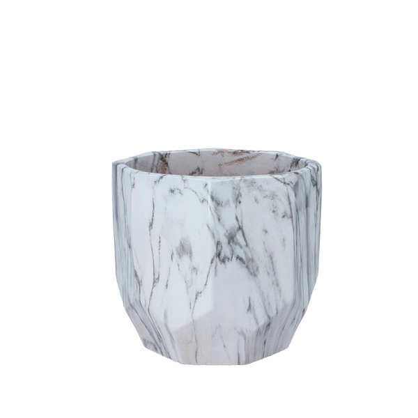 KERAMICKÝ OBAL NA KYSNIK 18 x 18 x 17 CM MARMOROVÝ EFEKT *5658