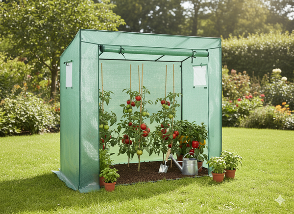 SZKLARNIA NA POMIDORY ZIELONA 200 x 77 x 168/146 cm