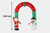 INFLATABLE ARCH WITH SANTA CLAUS AND SNOWMAN LED 240 CM