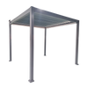 PERGOLA OGRODOWA ALUMINIOWA SZARA LED 3 x 3 x 2,5 M