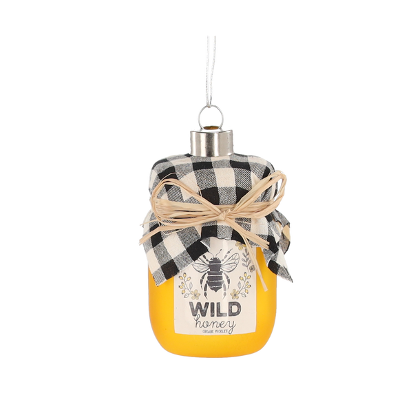 GLASS BAUBLE - HONEY JAR 5 x 8,9 CM
