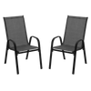 KPL. 2 KRZESEŁ OGRODOWYCH CZARNYCH 54 x 72 x 96