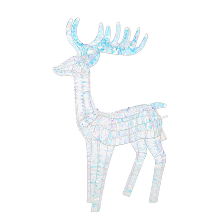 CHRISTMAS DECORATION - LED REINDEER 105 CM IRIDESCENT
