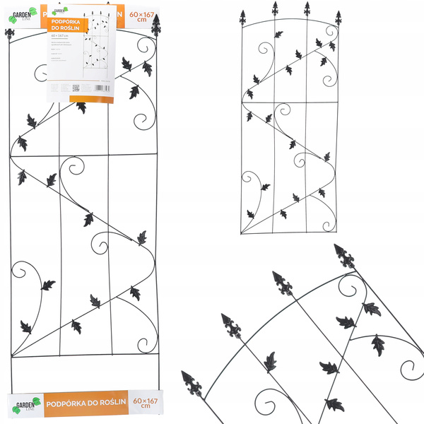 Grid / support for plants 60 x 167 cm black