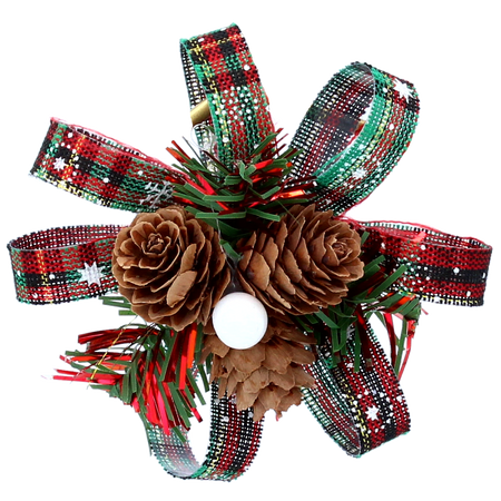 KPL. 3 DECORAȚII CRĂCIUNULUI - CONUS 10 CM MIX 2 MODELE *6028