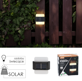 SET OF 2 SOLAR LAMPS - TICKET 9 X 9 X 2.3 CM ARRAS LED COLOR WHITE