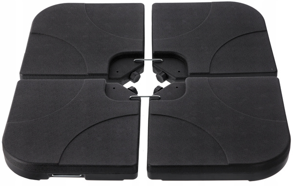 UMBRELLA BASE 50 X 50 X 7.5 CM 4-PIECE BLACK