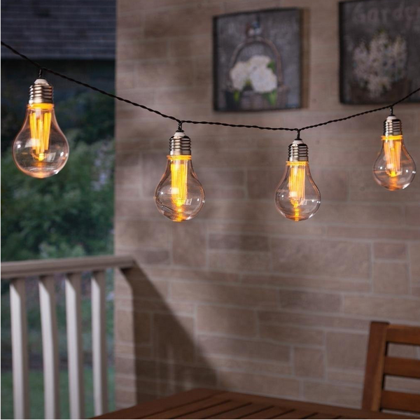 SOLAR GARDEN GARLAND LENGTH 2 + 1.8 M HEMMA 10 LED WARM WHITE BIG BULB