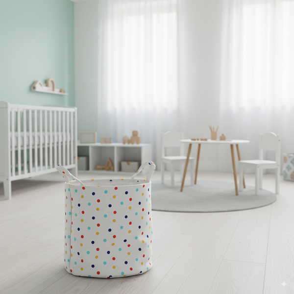 COS DE RUCĂ/HĂRȚI 25 x 30 CM ROTUND PUNCTE Măr. S *4922