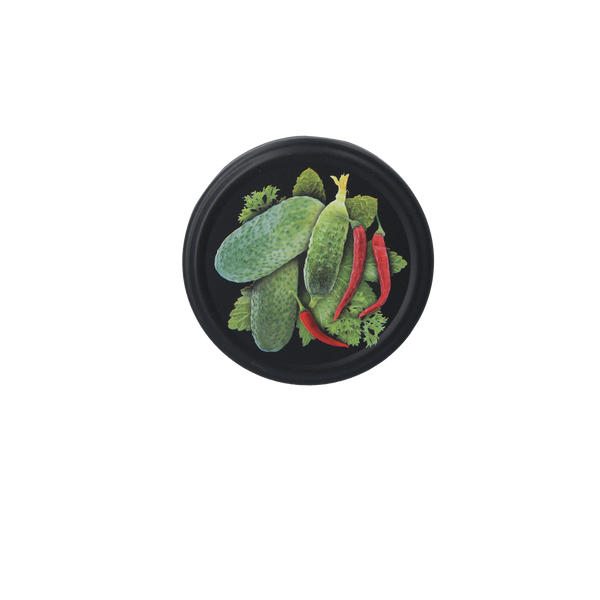Lid FI 82 6 with vegetable mix 014 black matte kart. 750