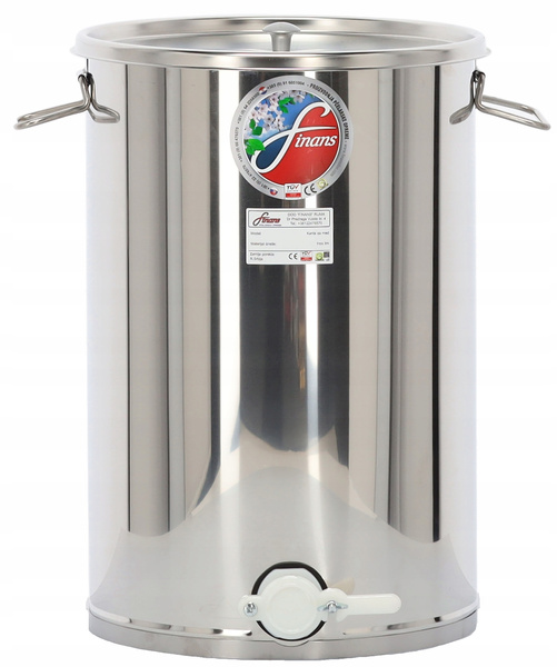 ODSTOJNIK 40 L Z PLASTIKOWYM ZAWOREM, POKRYWĄ I UCHWYTAMI *1383