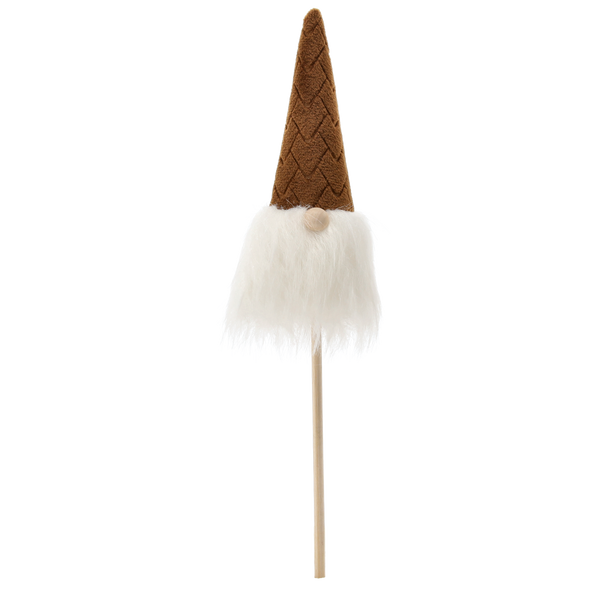 CHRISTMAS GNOME ON A STICK 7 x 3 x 24 CM MIX COLORS
