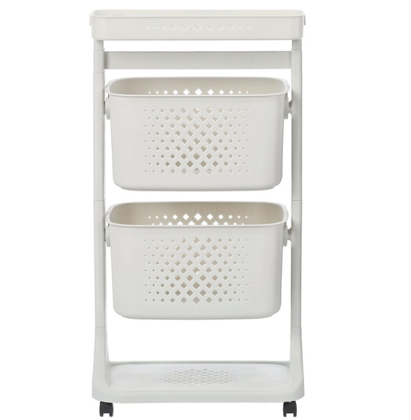 PLASTIC STAND WITH TWO BASKETS