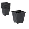 SET OF 12 PLASTIC POTS 7 x 7 x 8 CM