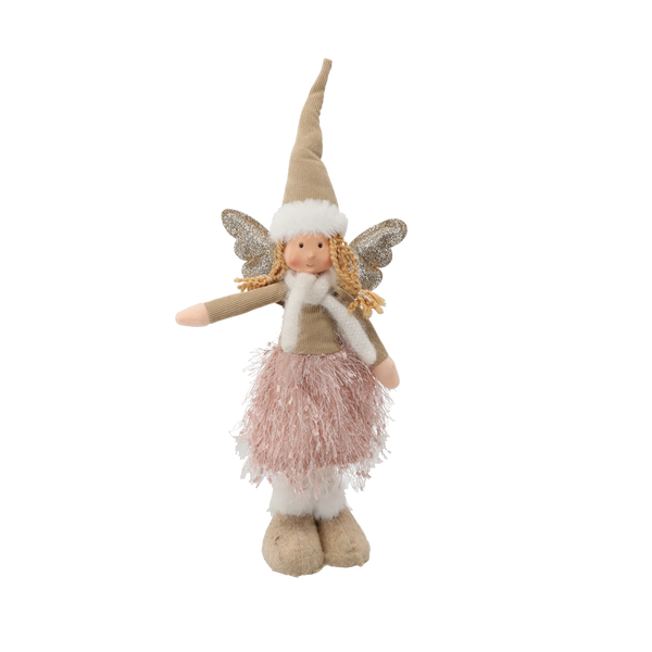 ŚWIĄTECZNY ANIOŁEK 45 CM BEŻOWY *9636
