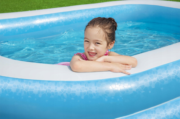 Bestway® 8'7" x 69" x 20"/2.62m x 1.75m x 51cm Blue Rectangular Pool