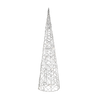 OZDOBA ŚWIĄTECZNA - CHOINKA LED STOŻKOWA 60 CM SREBRNA *6376